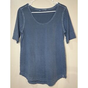 Woolrich Women's Meadow Forks 3/4 Sleeve Shirt Size Small - Blue